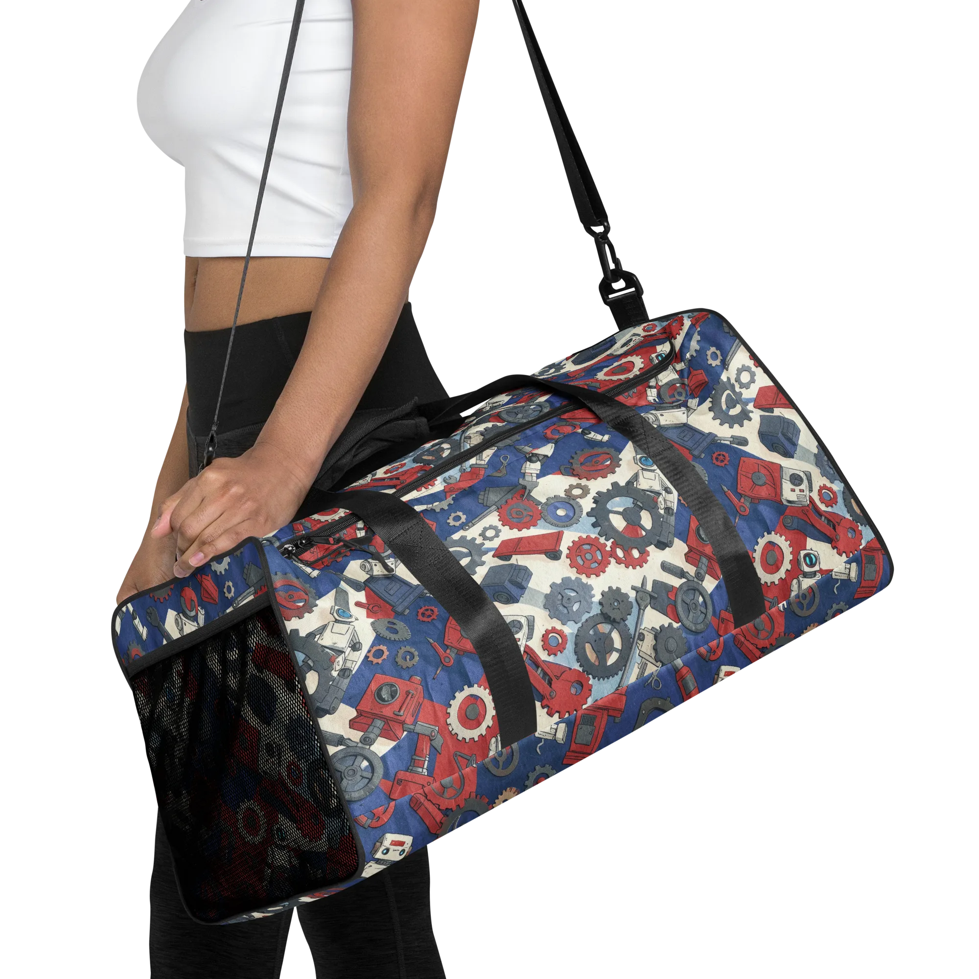 Clockwork Orbit on Duffle Bag — Front