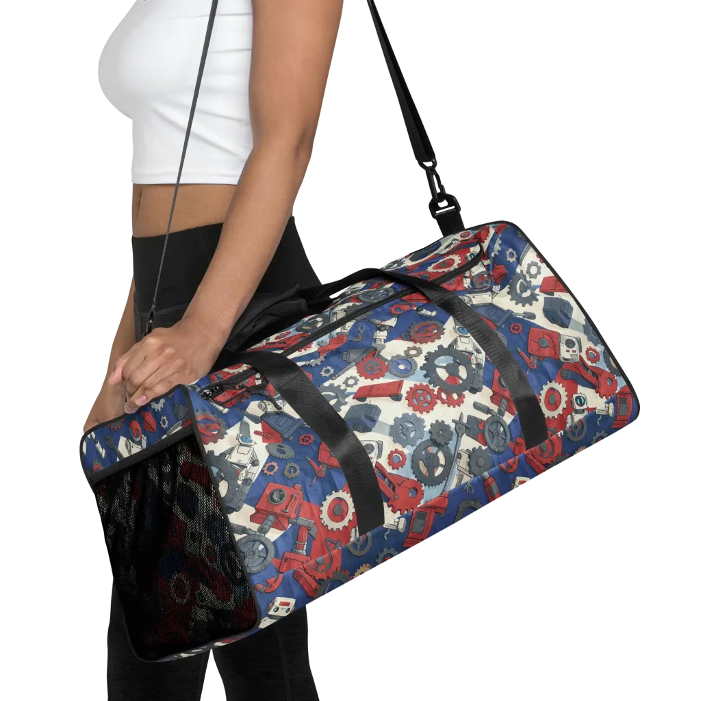 Clockwork Orbit on Duffle Bag — Front