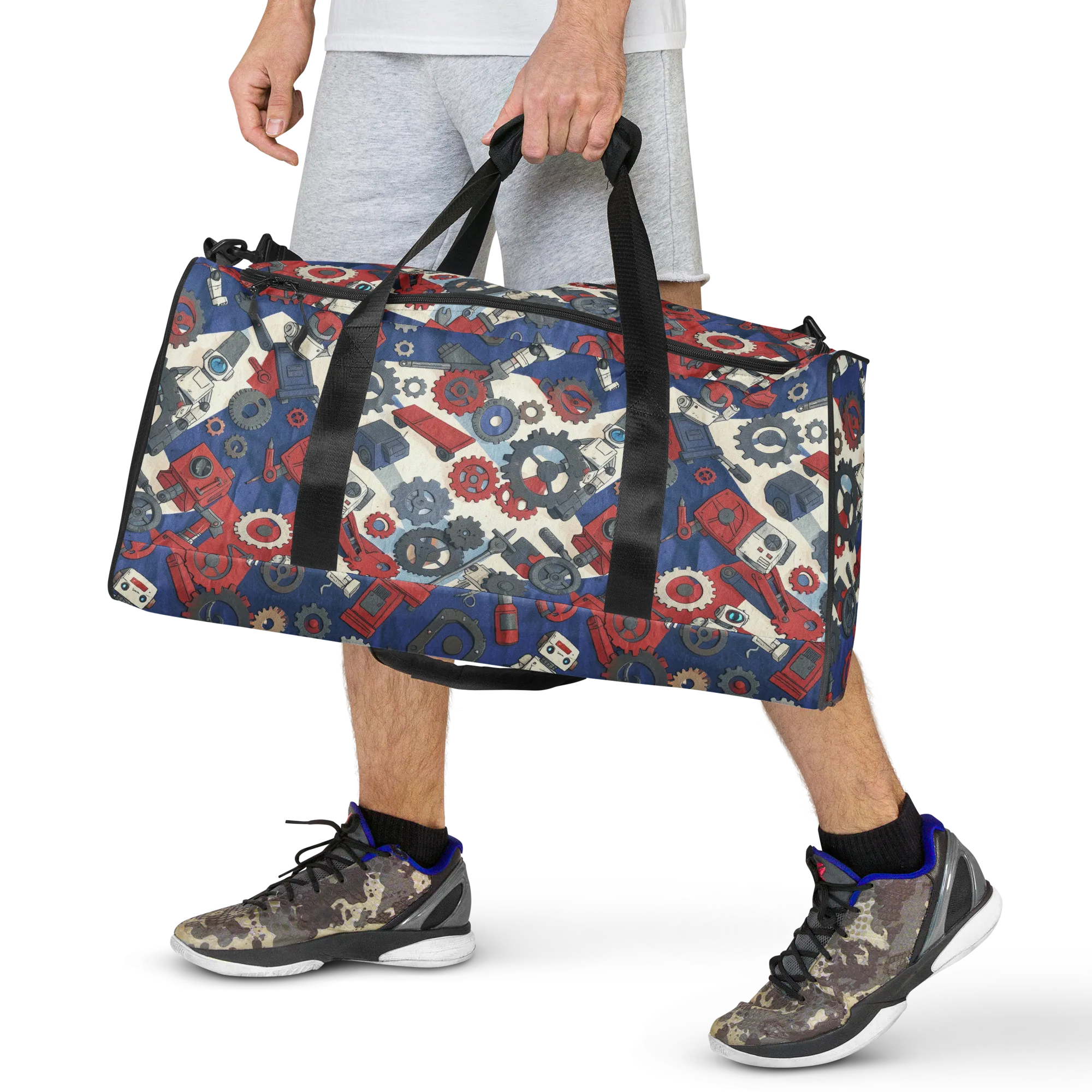 Clockwork Orbit on Duffle Bag — Front