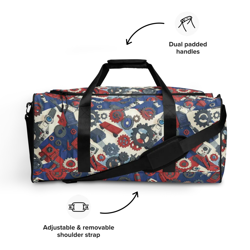 Clockwork Orbit on Duffle Bag — Front