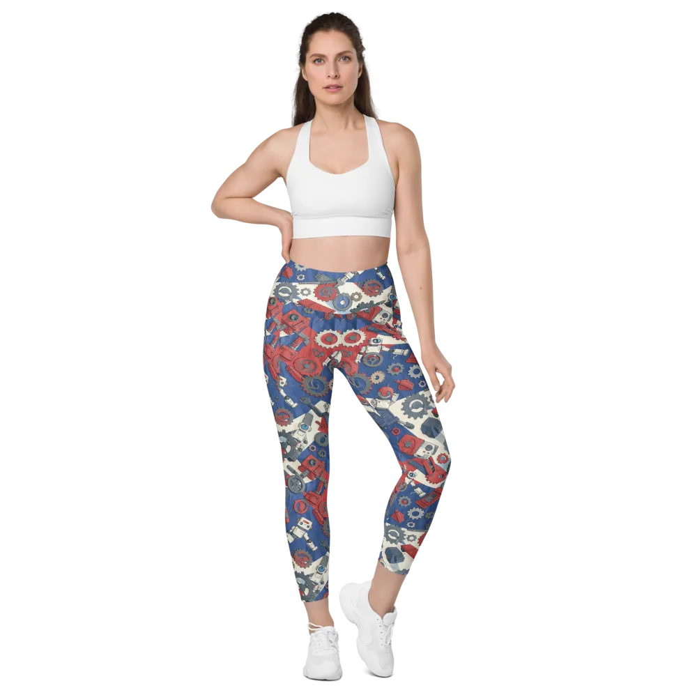 Clockwork Orbit on Leggings with Pockets — Front