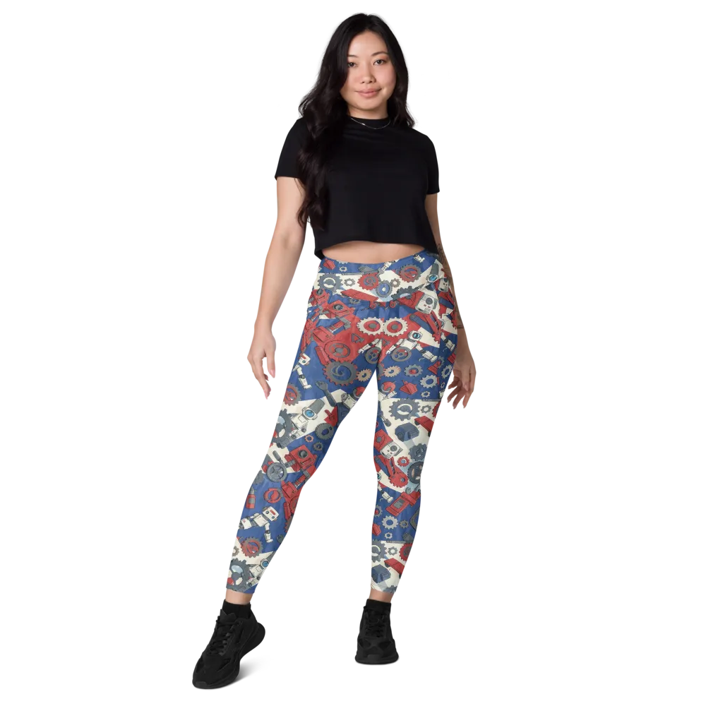 Clockwork Orbit on Leggings with Pockets — Front