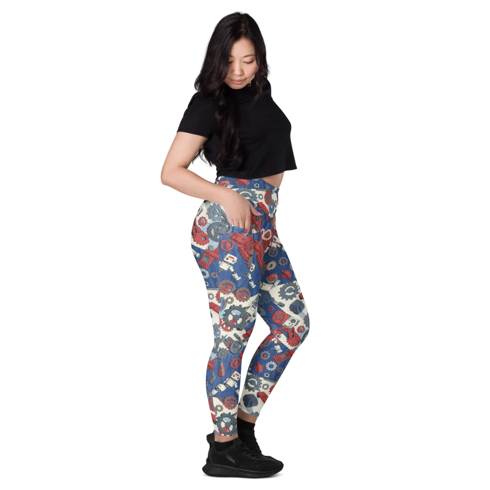 Clockwork Orbit on Leggings with Pockets — Right