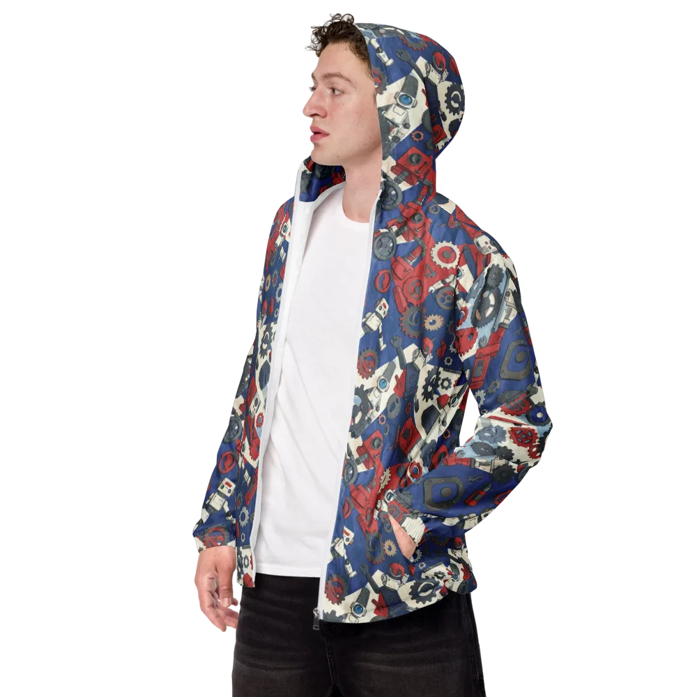 Clockwork Orbit on Men's Windbreaker — Left Front
