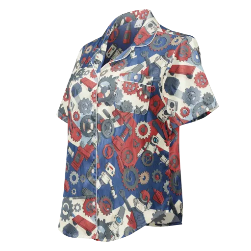 Clockwork Orbit on a Women's Short Sleeve Pajama Top