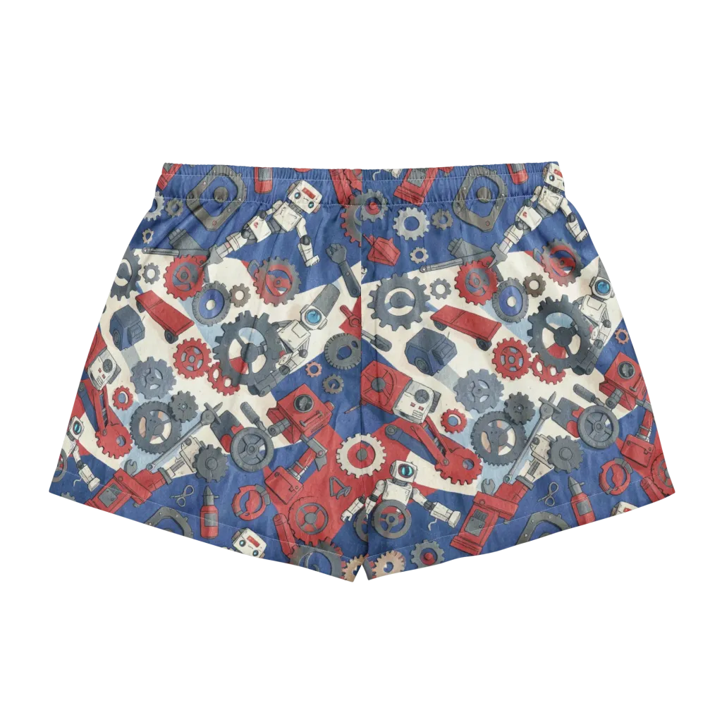 Clockwork Orbit on Women's Pajama Shorts — Back