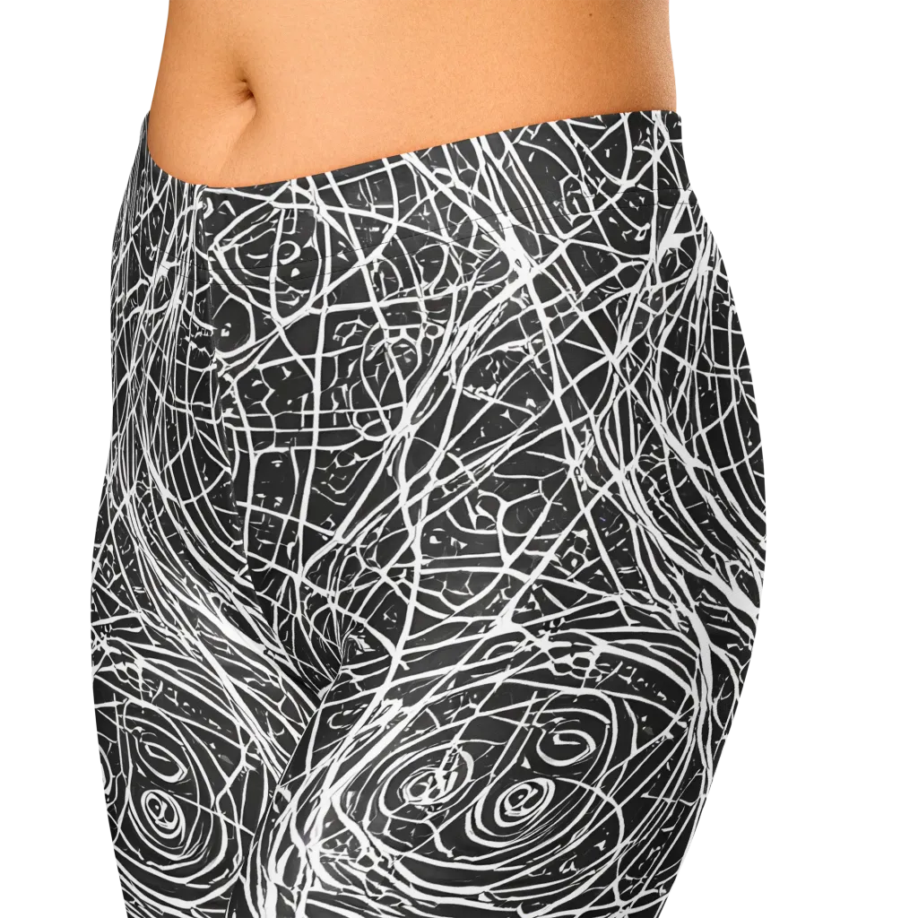 Inkstorm on Capri Leggings — Zoomed-in
