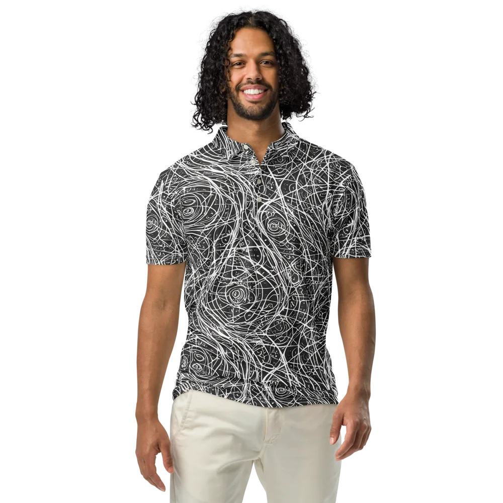 Inkstorm on Men's Slim Fit Polo Shirt — Front