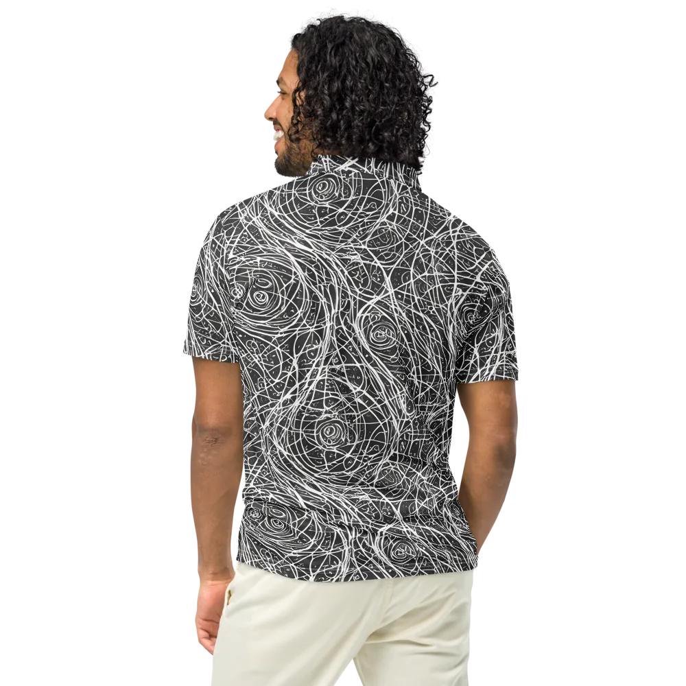 Inkstorm on Men's Slim Fit Polo Shirt — Back