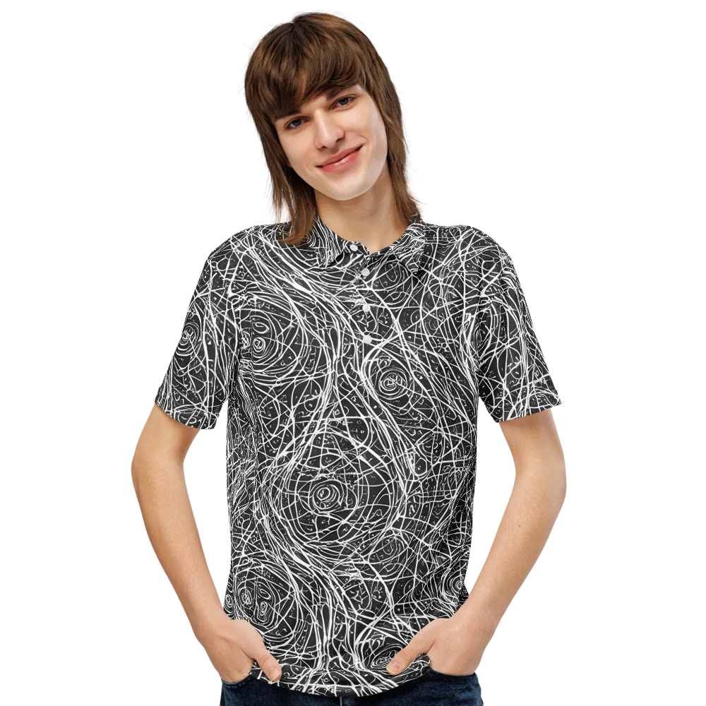Inkstorm on Men's Slim Fit Polo Shirt — Front