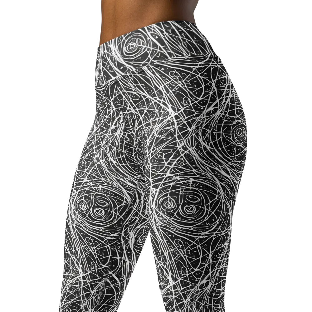 Inkstorm on Yoga Leggings — Left Front