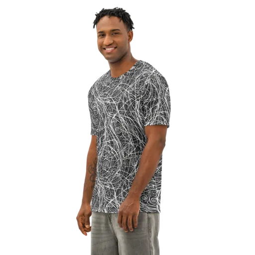 Inkstorm on a Men's Cotton Crew Neck T-Shirt