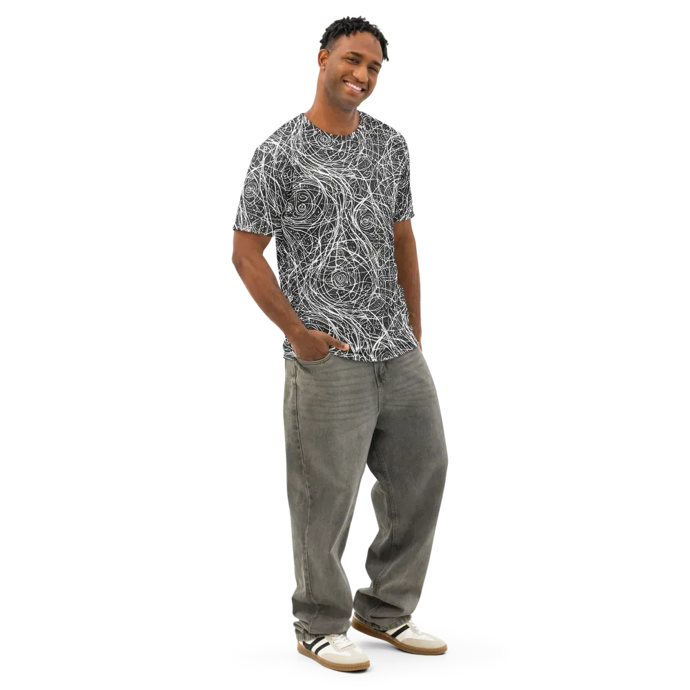 Inkstorm on Men's Cotton Crew Neck T-Shirt — Right Front