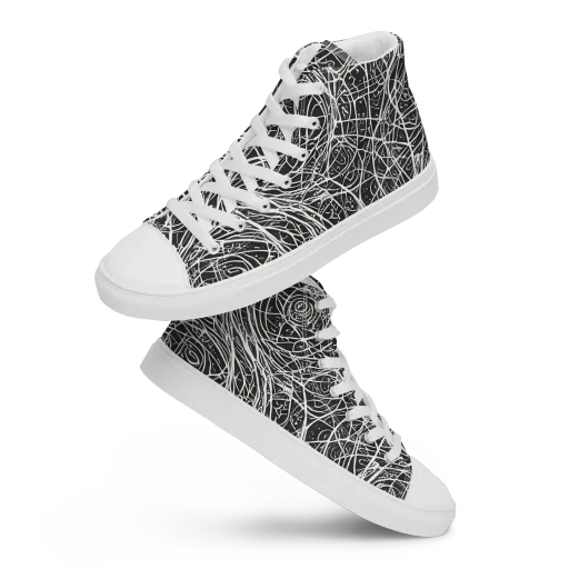 Inkstorm on a Women's High Top Canvas Shoes
