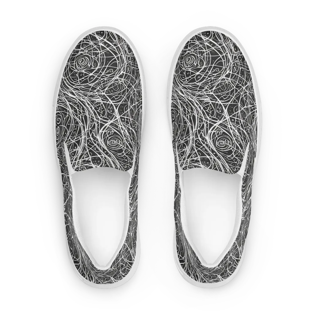 Inkstorm on Men's Slip-On Canvas Shoes — Front