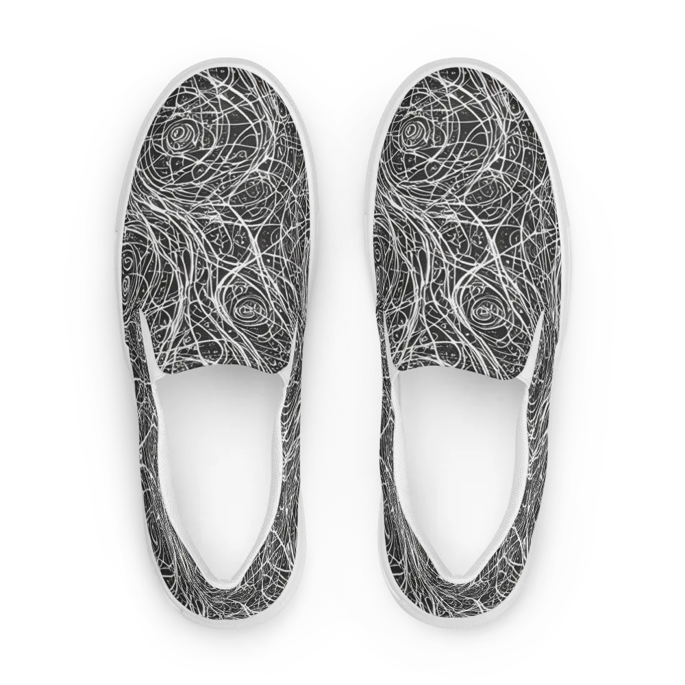 Inkstorm on Women's Slip-On Canvas Shoes — Front