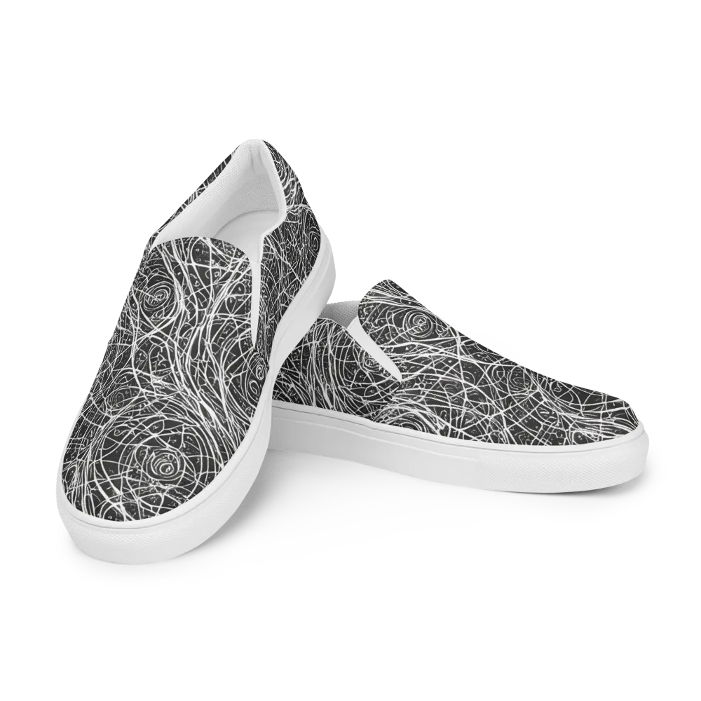 Inkstorm on Women's Slip-On Canvas Shoes — Left Front