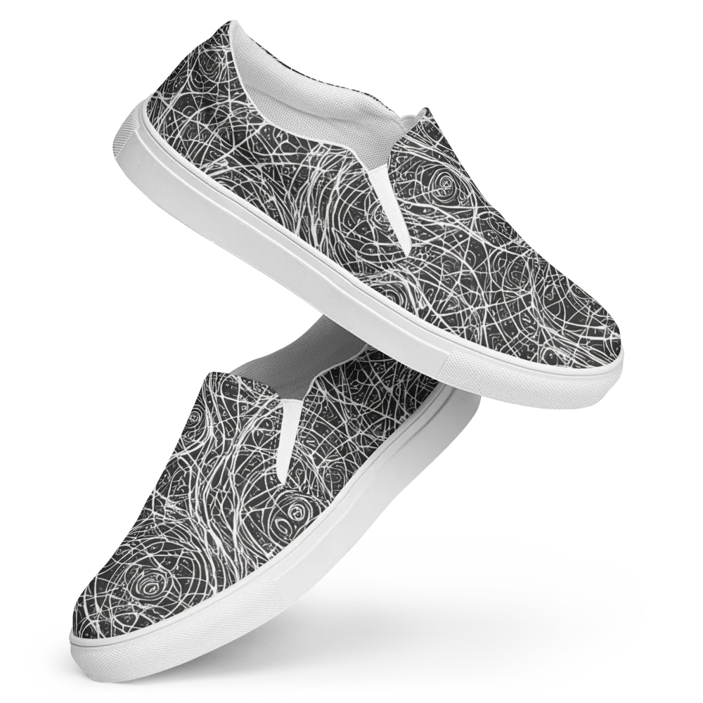 Inkstorm on Women's Slip-On Canvas Shoes — Front