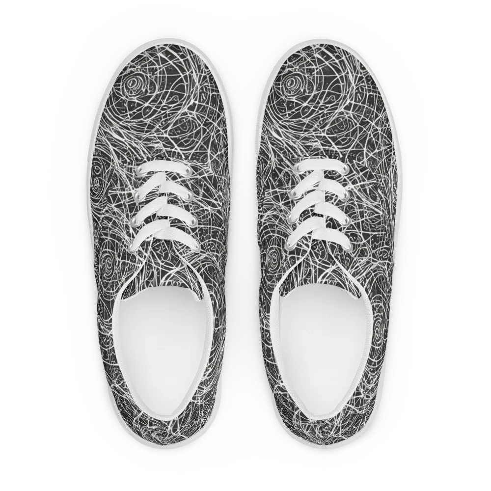 Inkstorm on Men's Lace-Up Canvas Shoes — Front