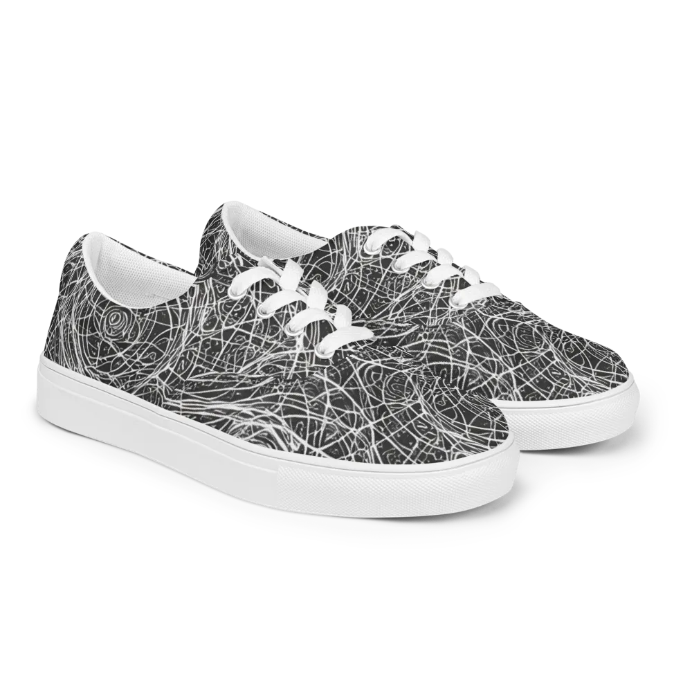 Inkstorm on Men's Lace-Up Canvas Shoes — Right Front