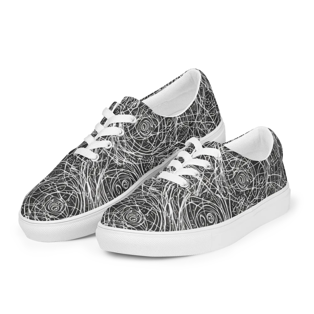 Inkstorm on Men's Lace-Up Canvas Shoes — Left Front