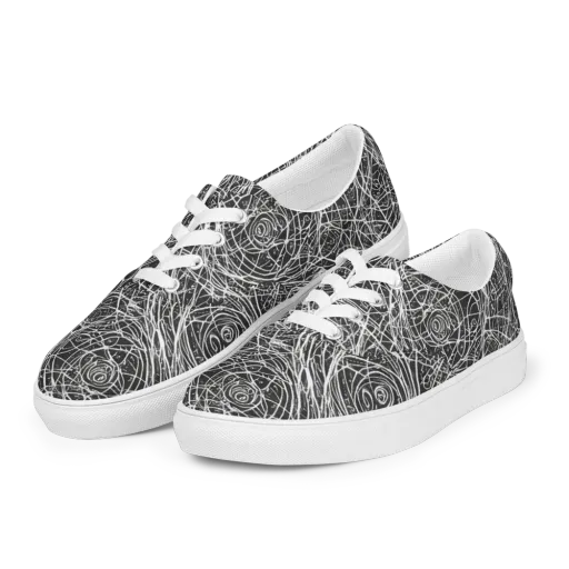 Inkstorm on a Men's Lace-Up Canvas Shoes