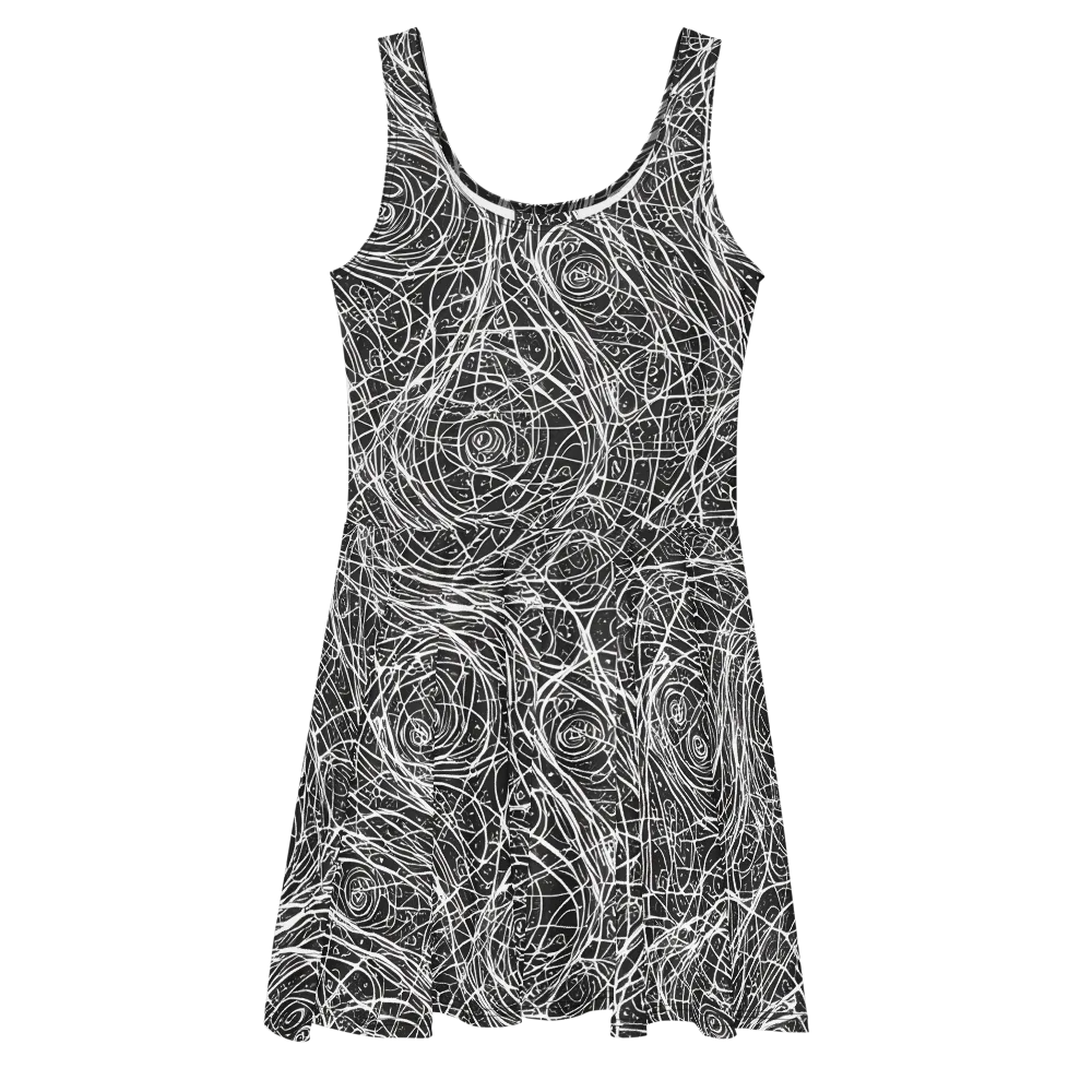 Inkstorm on Skater Dress — Front
