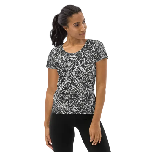 Inkstorm on a Women's Athletic T-Shirt