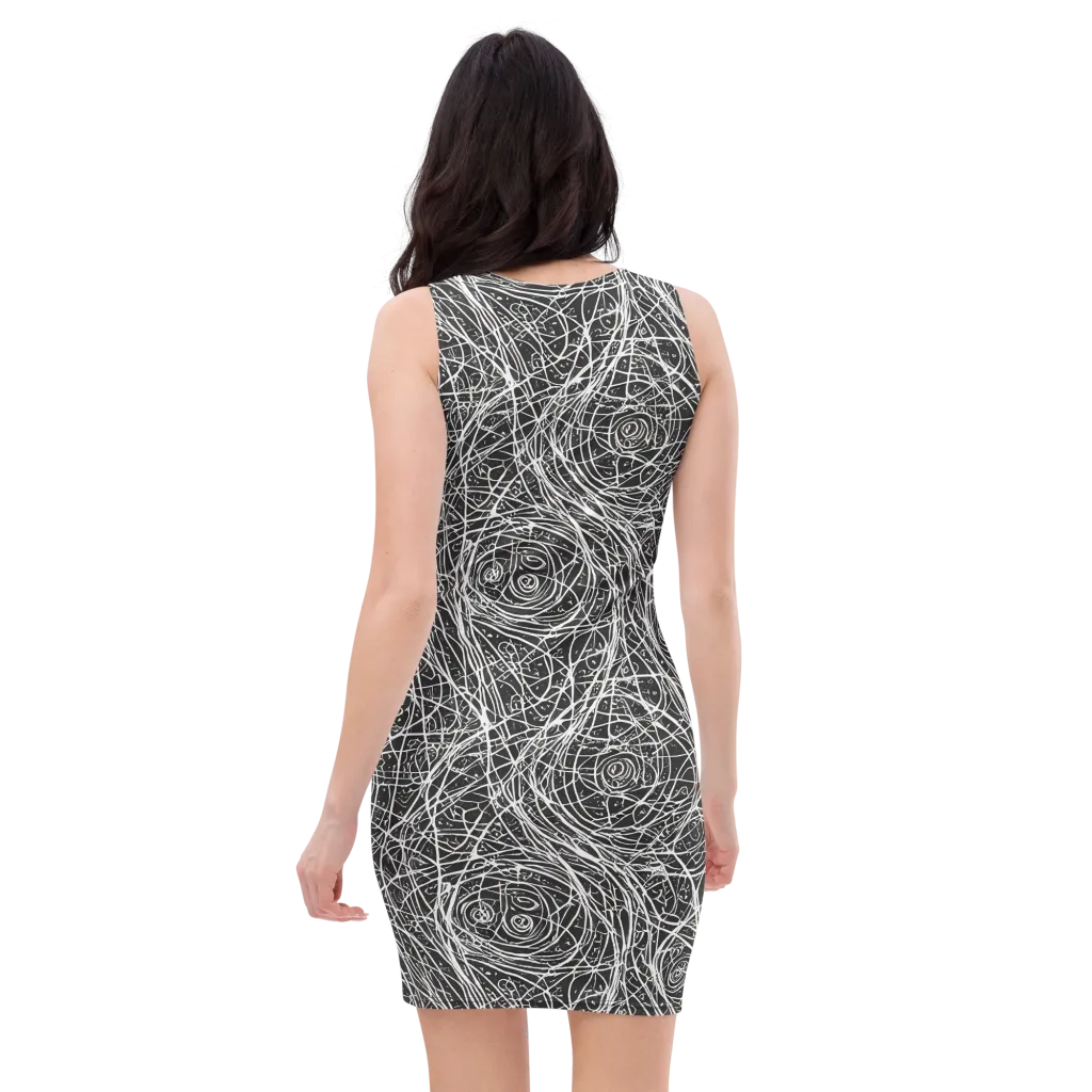 Inkstorm on Bodycon Dress — Back