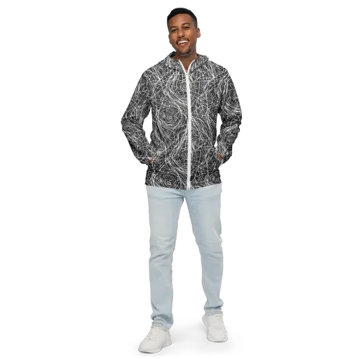 Inkstorm on a Men's Windbreaker