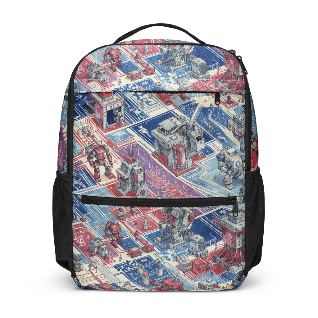 Robot Railyard on Utility Backpack — Front