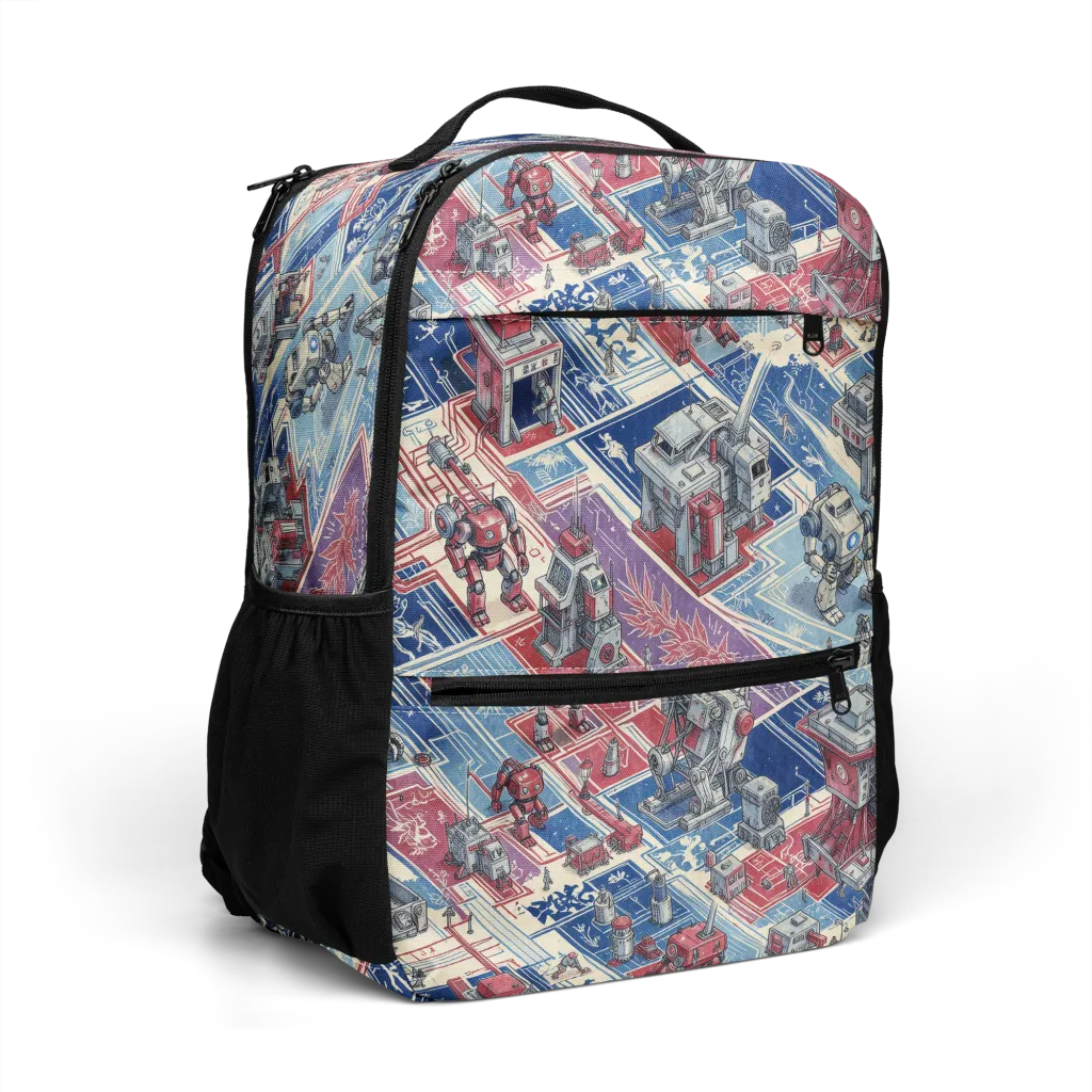 Robot Railyard on Utility Backpack — Right Front