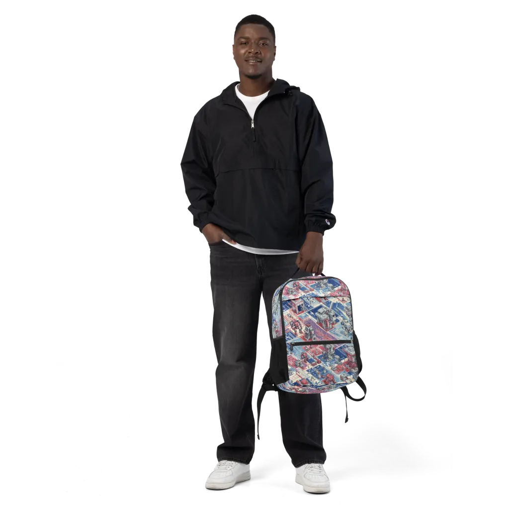 Robot Railyard on Utility Backpack — Front