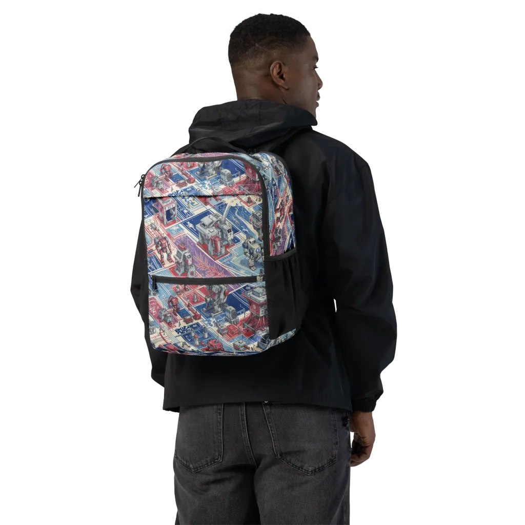 Robot Railyard on Utility Backpack — Back