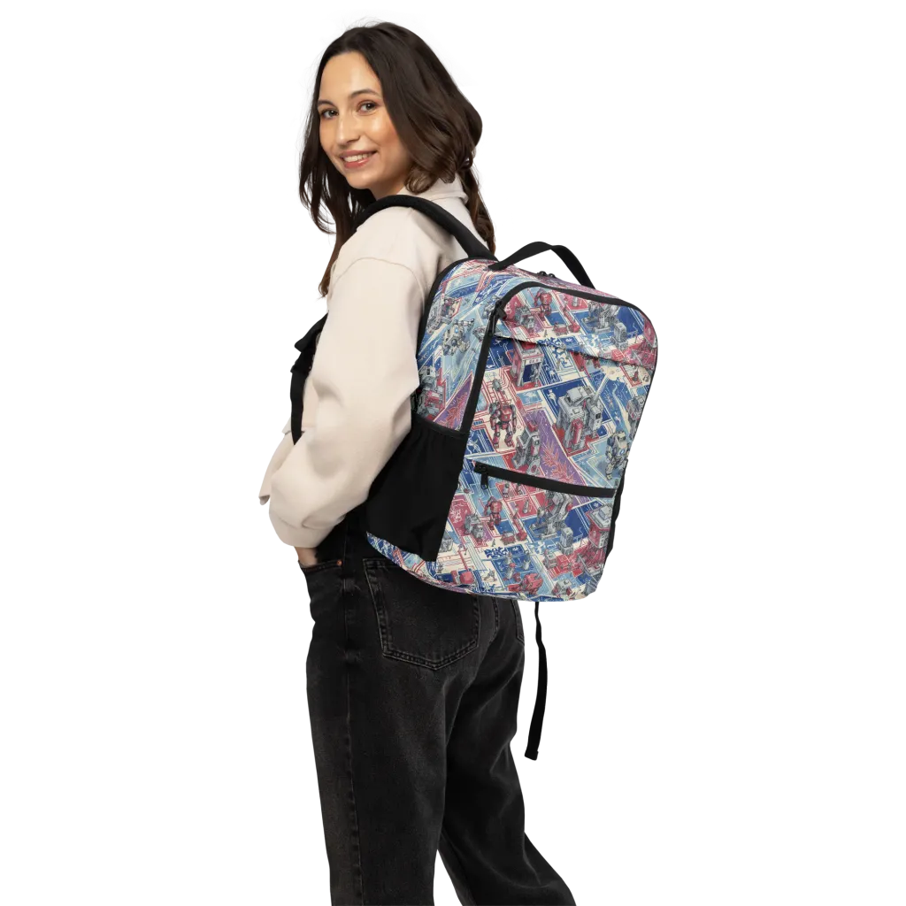 Robot Railyard on Utility Backpack — Back
