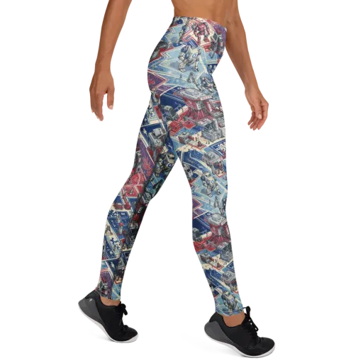 Robot Railyard on a Yoga Leggings