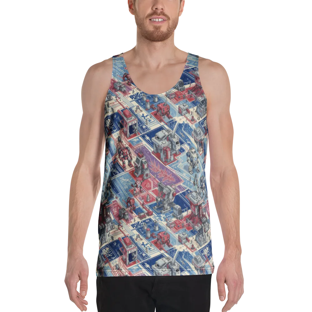 Robot Railyard on Men's Tank Top — Front