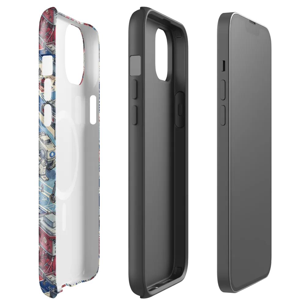 Robot Railyard on MagSafe Tough Case for iPhone® — Front