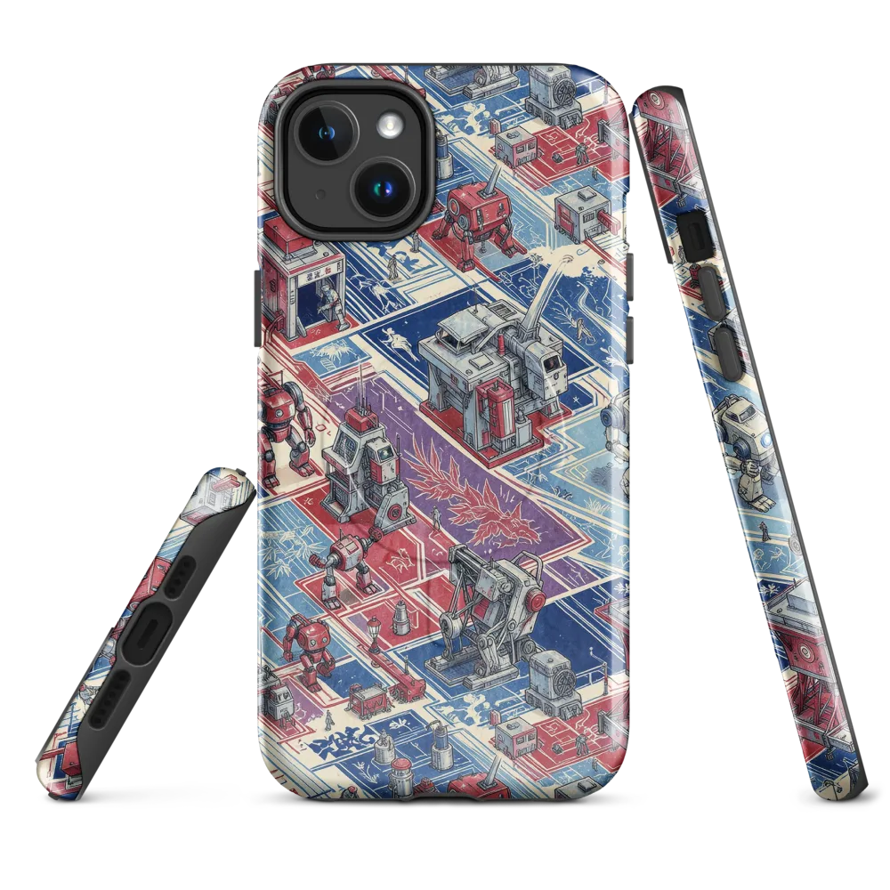 Robot Railyard on MagSafe Tough Case for iPhone® — Front