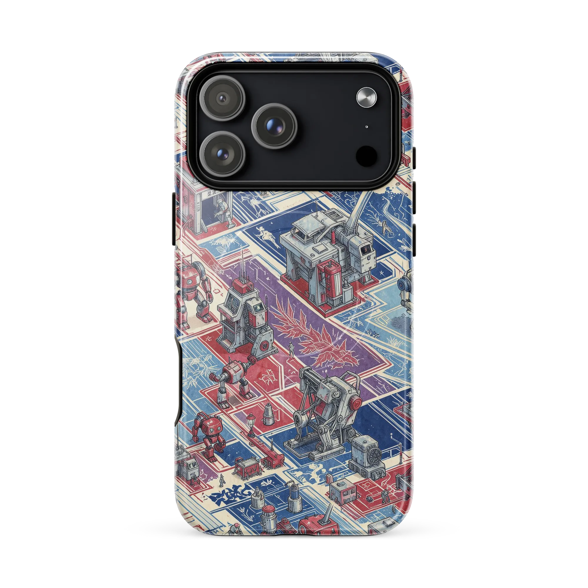 Robot Railyard on MagSafe Tough Case for iPhone® — Front