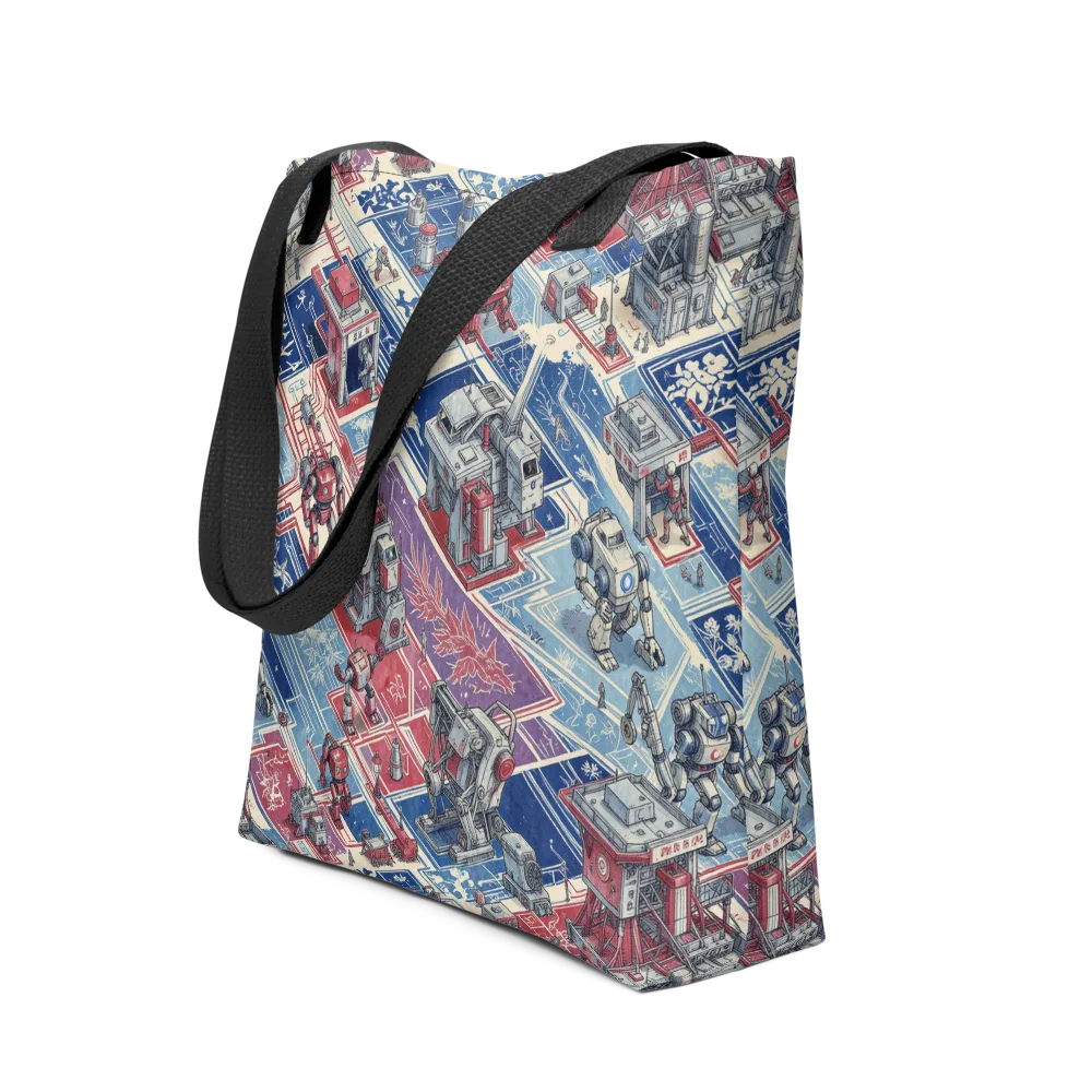 Robot Railyard on Tote Bag — Front