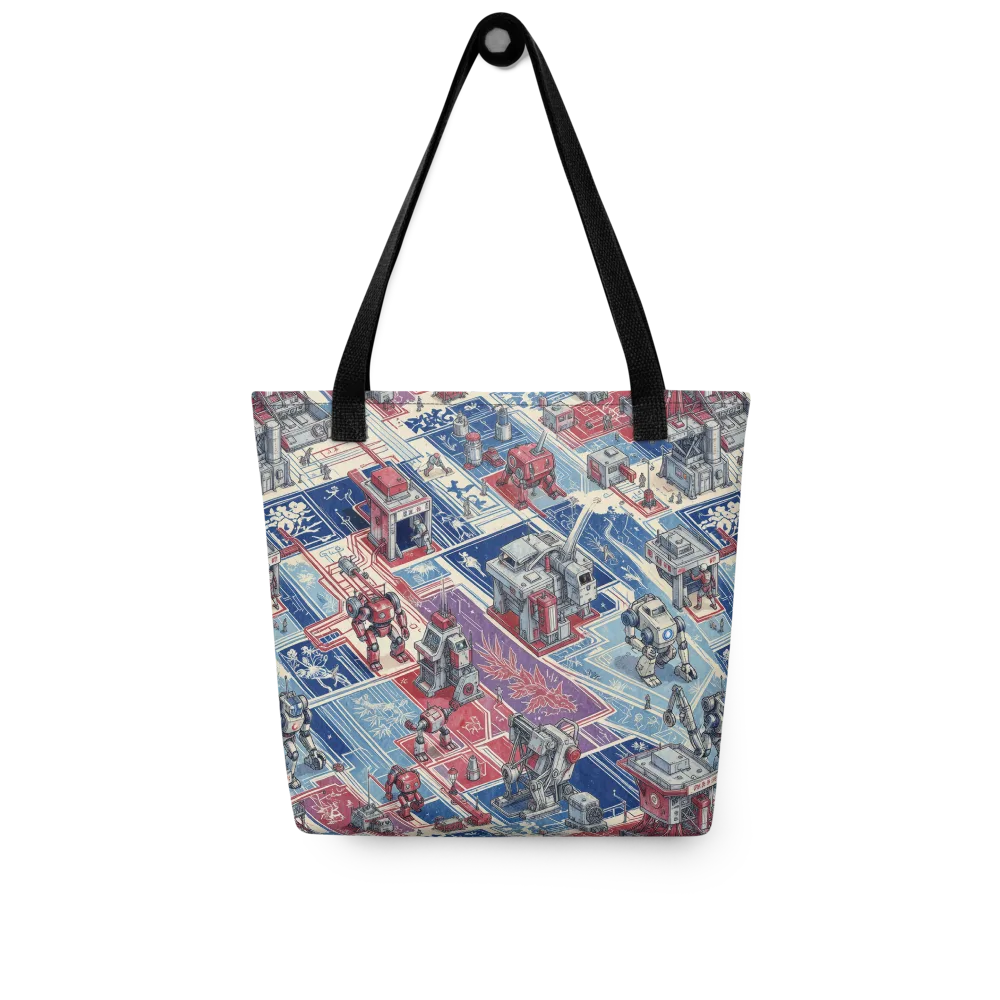 Robot Railyard on Tote Bag — Front