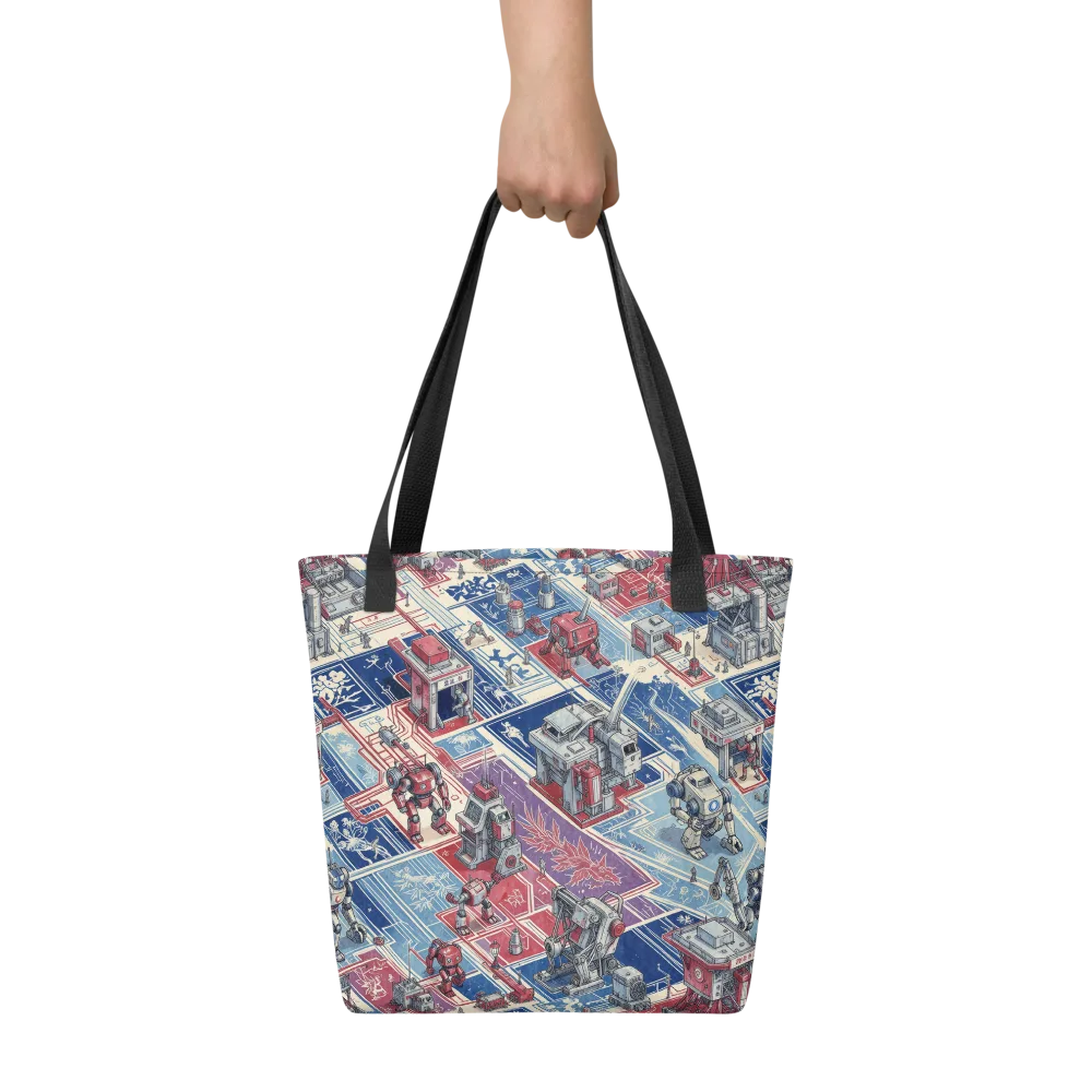 Robot Railyard on Tote Bag — Front