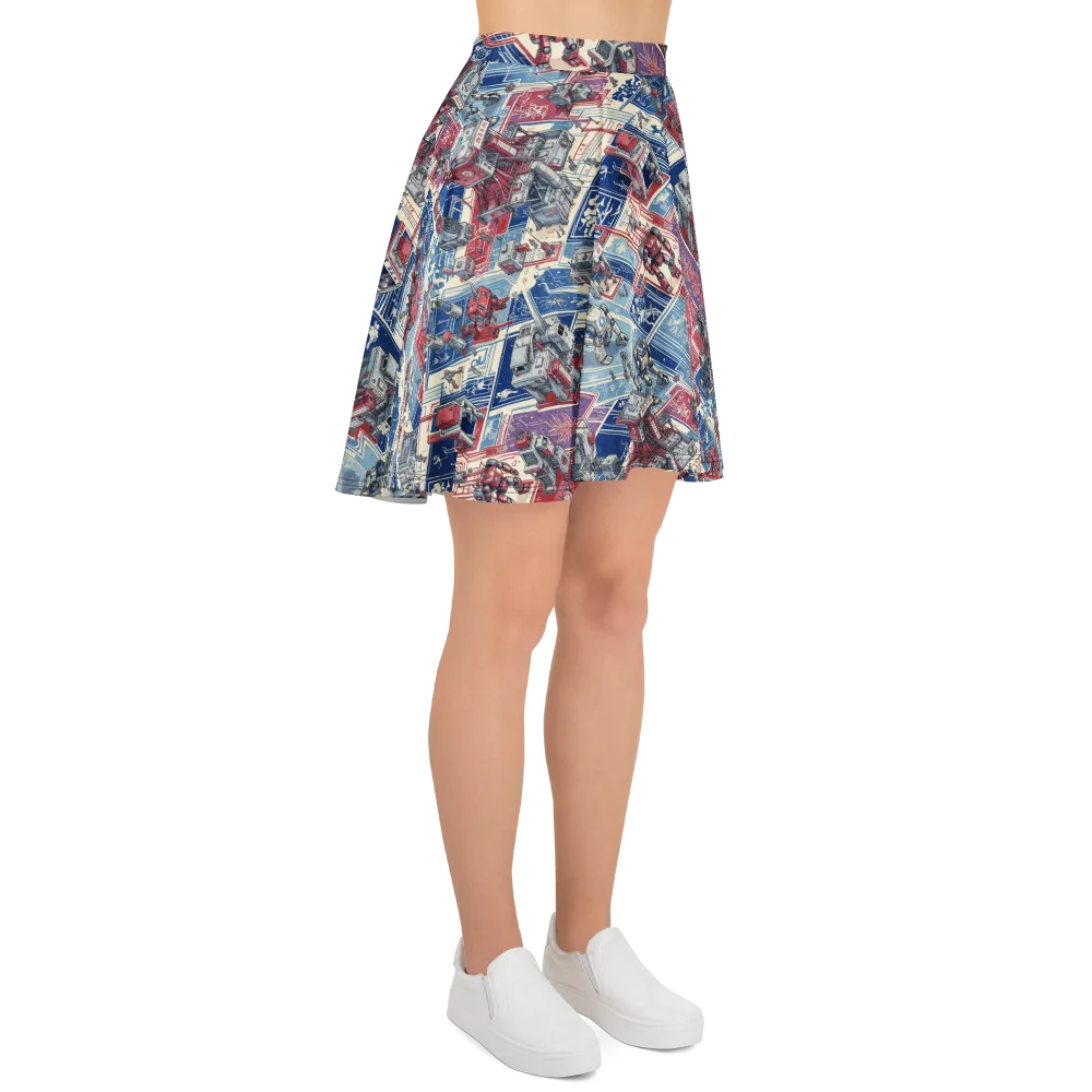 Robot Railyard on Skater Skirt — Right