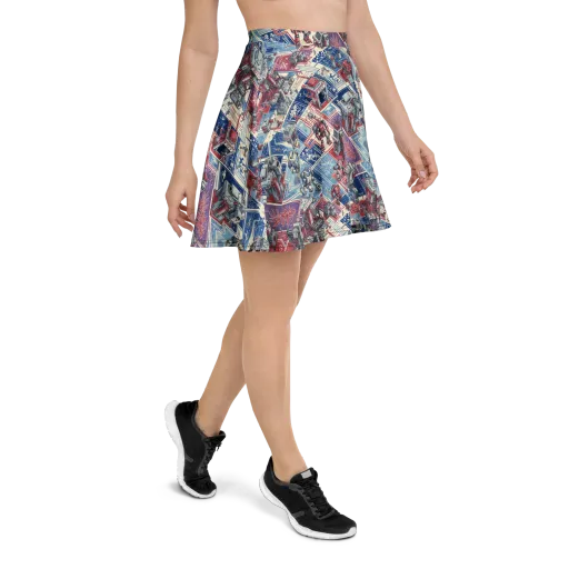 Robot Railyard on a Skater Skirt