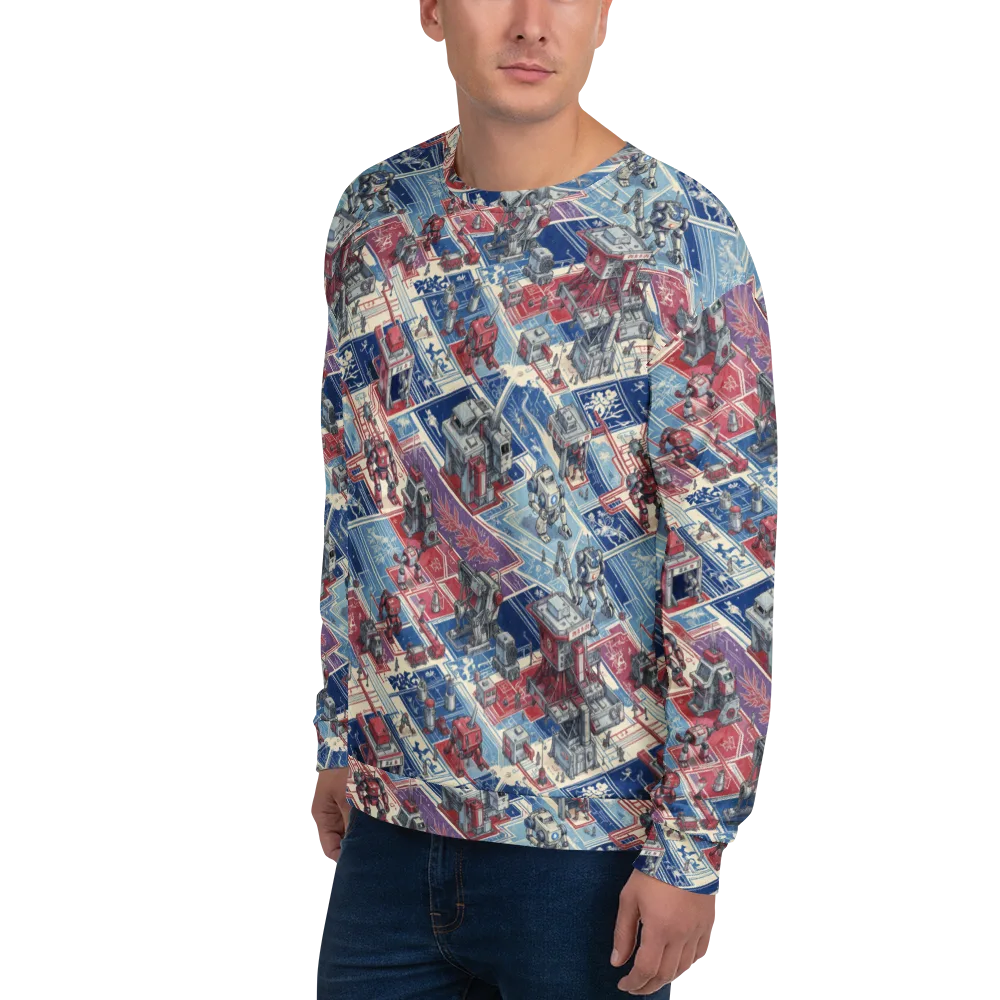 Robot Railyard on Sweatshirt — Left Front