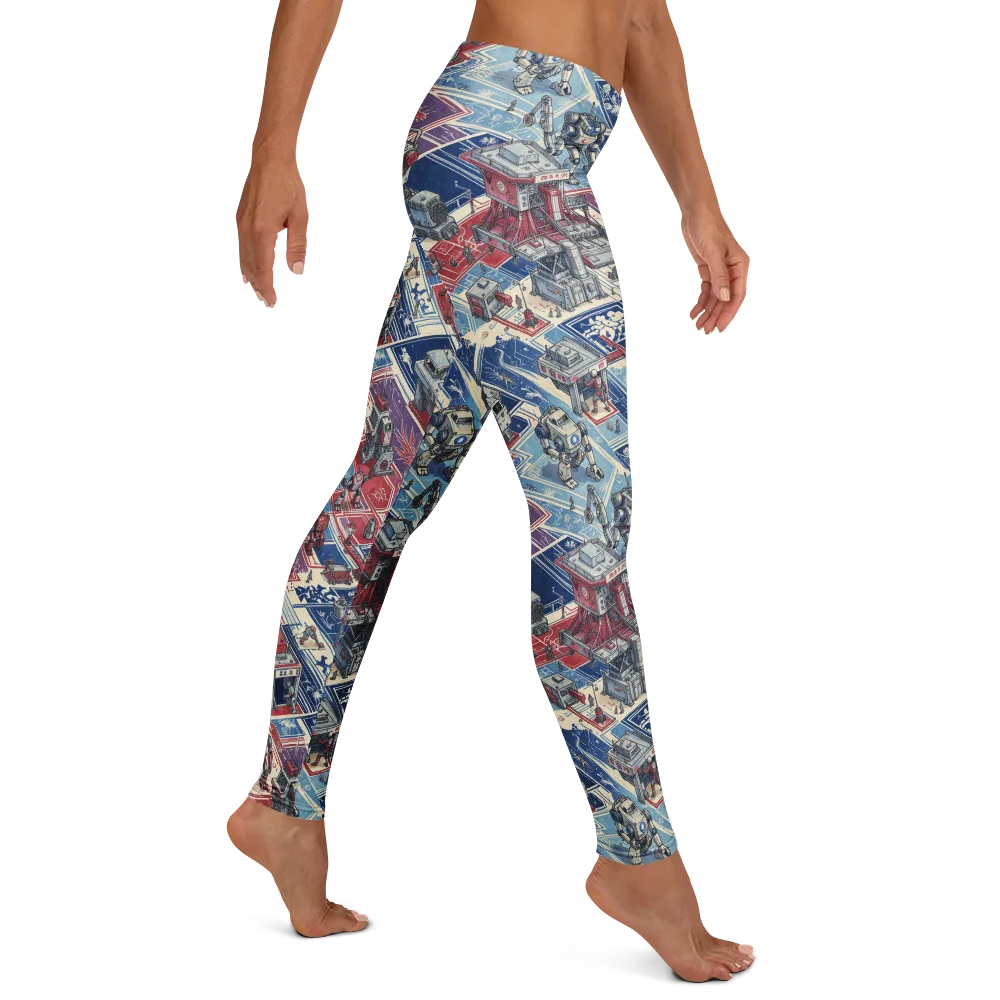 Robot Railyard on Leggings — Right