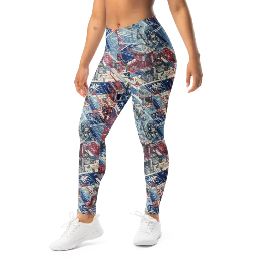 Robot Railyard on a Leggings