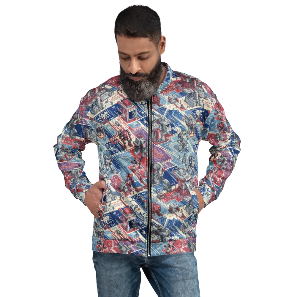 Robot Railyard on Bomber Jacket — Front