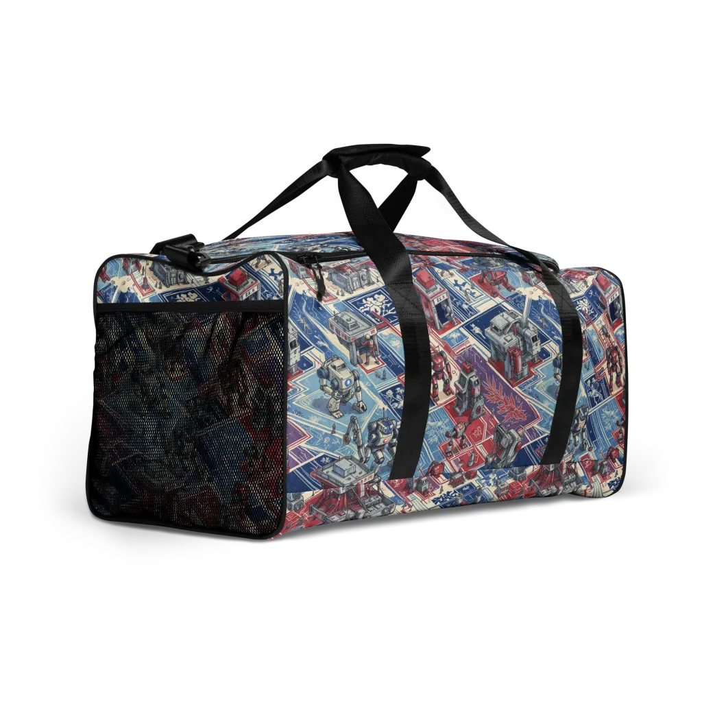 Robot Railyard on Duffle Bag — Right Front